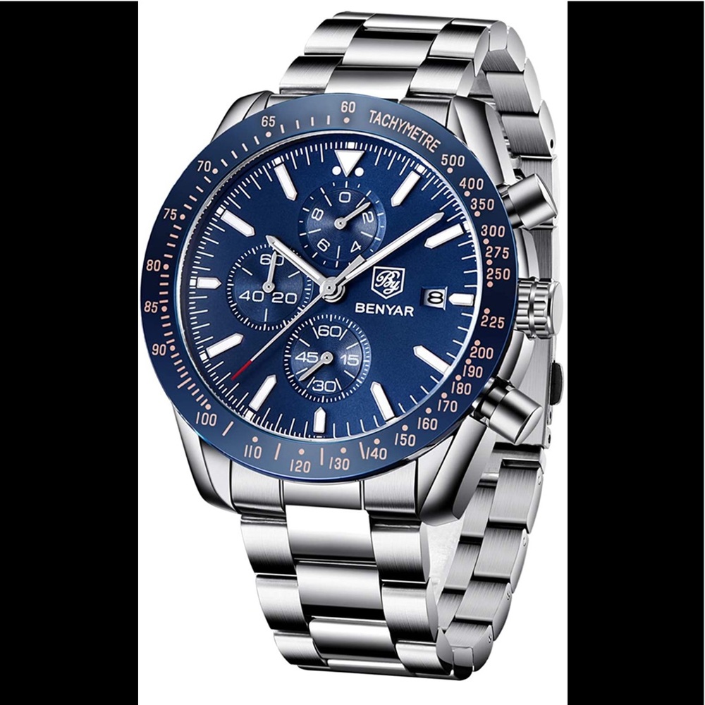 MENS LUXURY STAINLESS STEEL WATCH